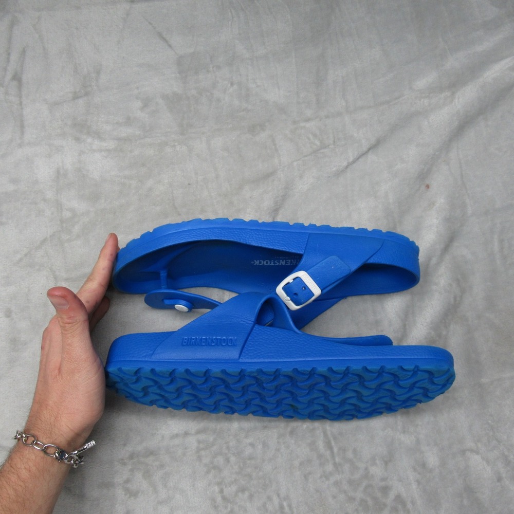 Birkenstock Unisex Sandals W8 M6 Blue Gizeh EVA Thong Adjustable Buckle Strap - Picture 3 of 13